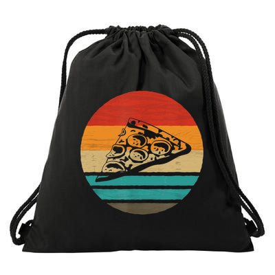 Pizza Slice Retro Style Vintage Gift Drawstring Bag
