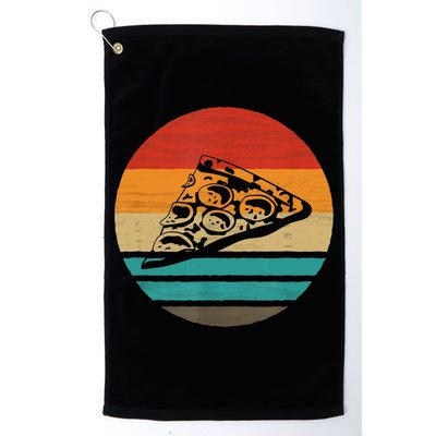 Pizza Slice Retro Style Vintage Gift Golf Towel