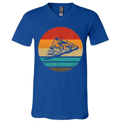 Pizza Slice Retro Style Vintage Gift V-Neck T-Shirt