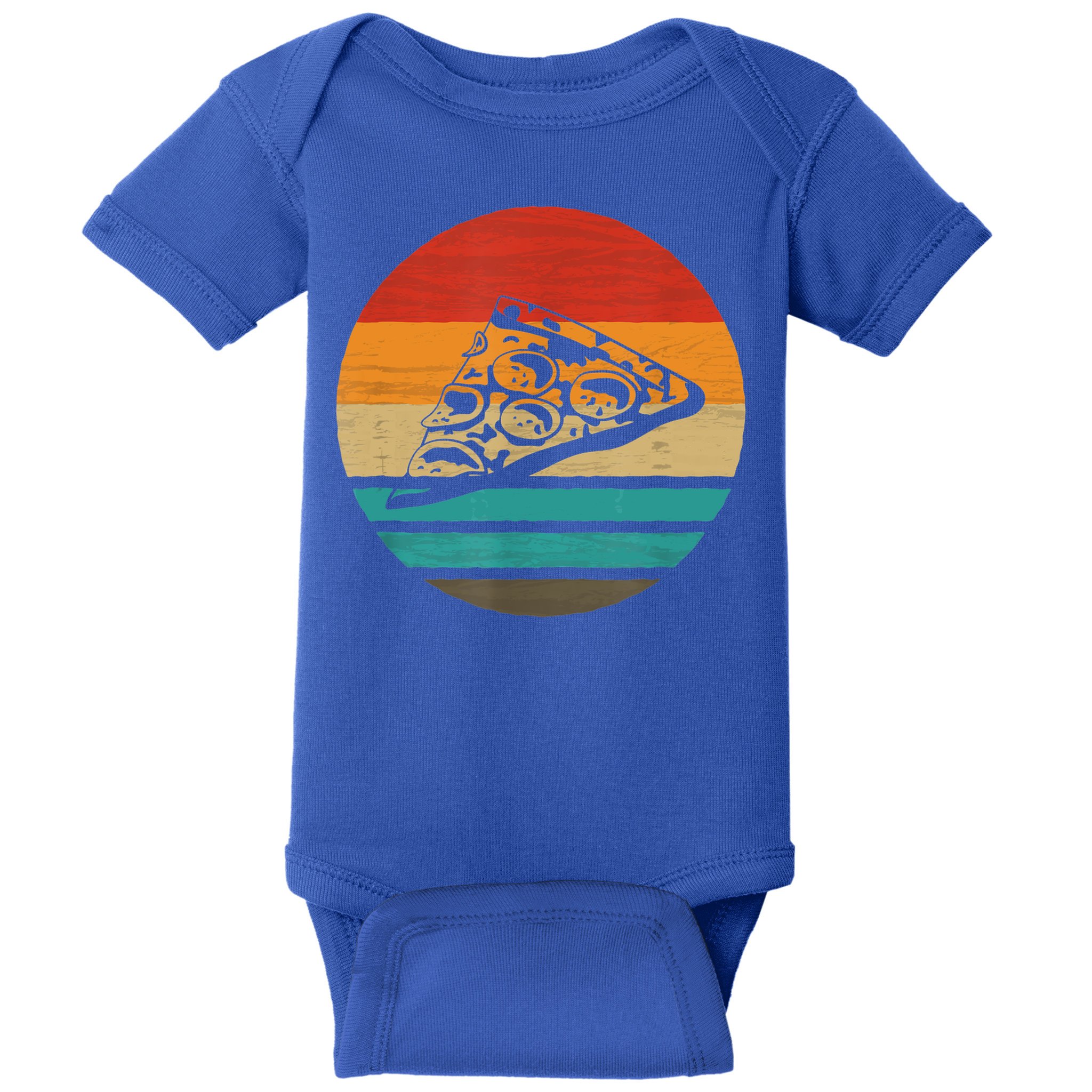 Pizza Slice Retro Style Vintage Gift Baby Bodysuit