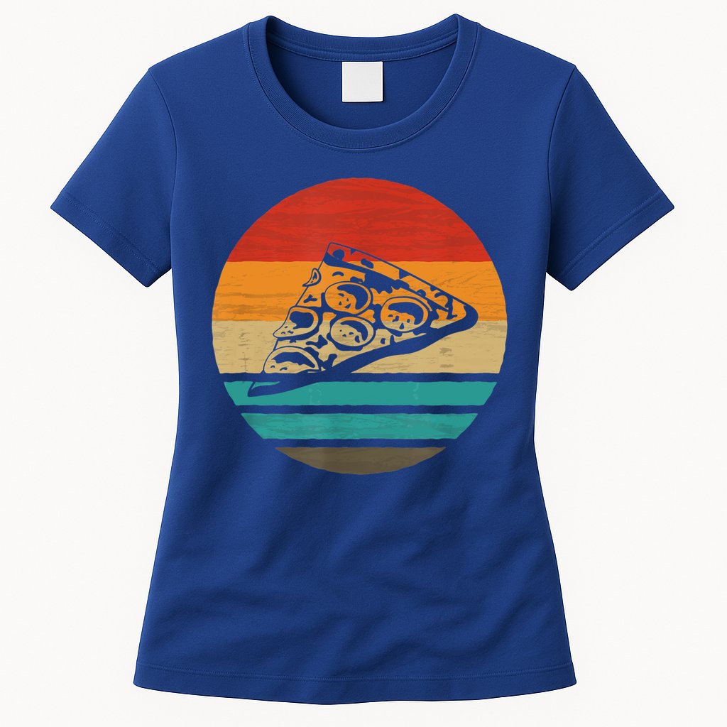Pizza Slice Retro Style Vintage Gift Womens T-Shirt
