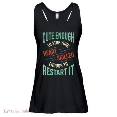 Paramedic Saying Rescue Emt Ems Ladies Essential Flowy Tank