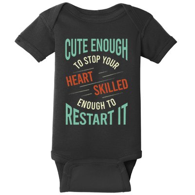Paramedic Saying Rescue Emt Ems Baby Bodysuit