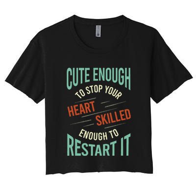Paramedic Saying Rescue Emt Ems Crop Top