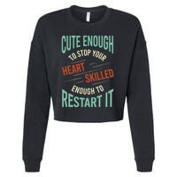 Paramedic Saying Rescue Emt Ems Cropped Pullover Crew