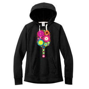 Pickleball Sports Racquet Racket Paddle Flowers Women Gi.rls Women's Fleece Hoodie