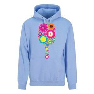 Pickleball Sports Racquet Racket Paddle Flowers Women Gi.rls Unisex Surf Hoodie