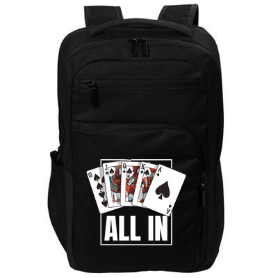 Poker Shirt Royal Flush All In Poker Player Texas Holdem Impact Tech Backpack
