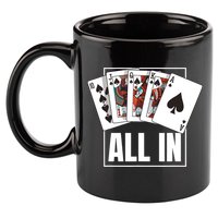 Poker Shirt Royal Flush All In Poker Player Texas Holdem 11oz C Handle Ceramic Mug