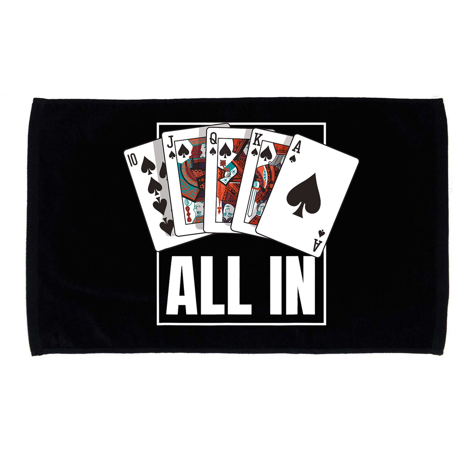 Poker Shirt Royal Flush All In Poker Player Texas Holdem Microfiber Hand Towel