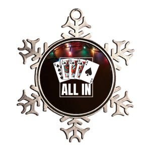 Poker Shirt Royal Flush All In Poker Player Texas Holdem Metallic Star Ornament