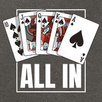Poker Shirt Royal Flush All In Poker Player Texas Holdem Cotton Canvas Backpack