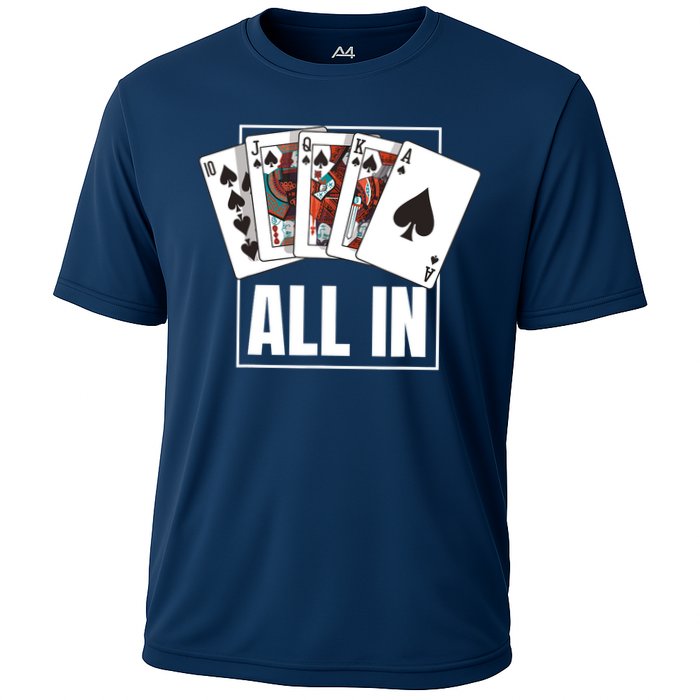 Poker Shirt Royal Flush All In Poker Player Texas Holdem Cooling Performance Crew T-Shirt