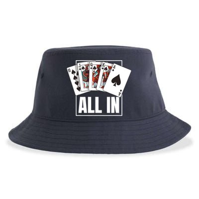 Poker Shirt Royal Flush All In Poker Player Texas Holdem Sustainable Bucket Hat