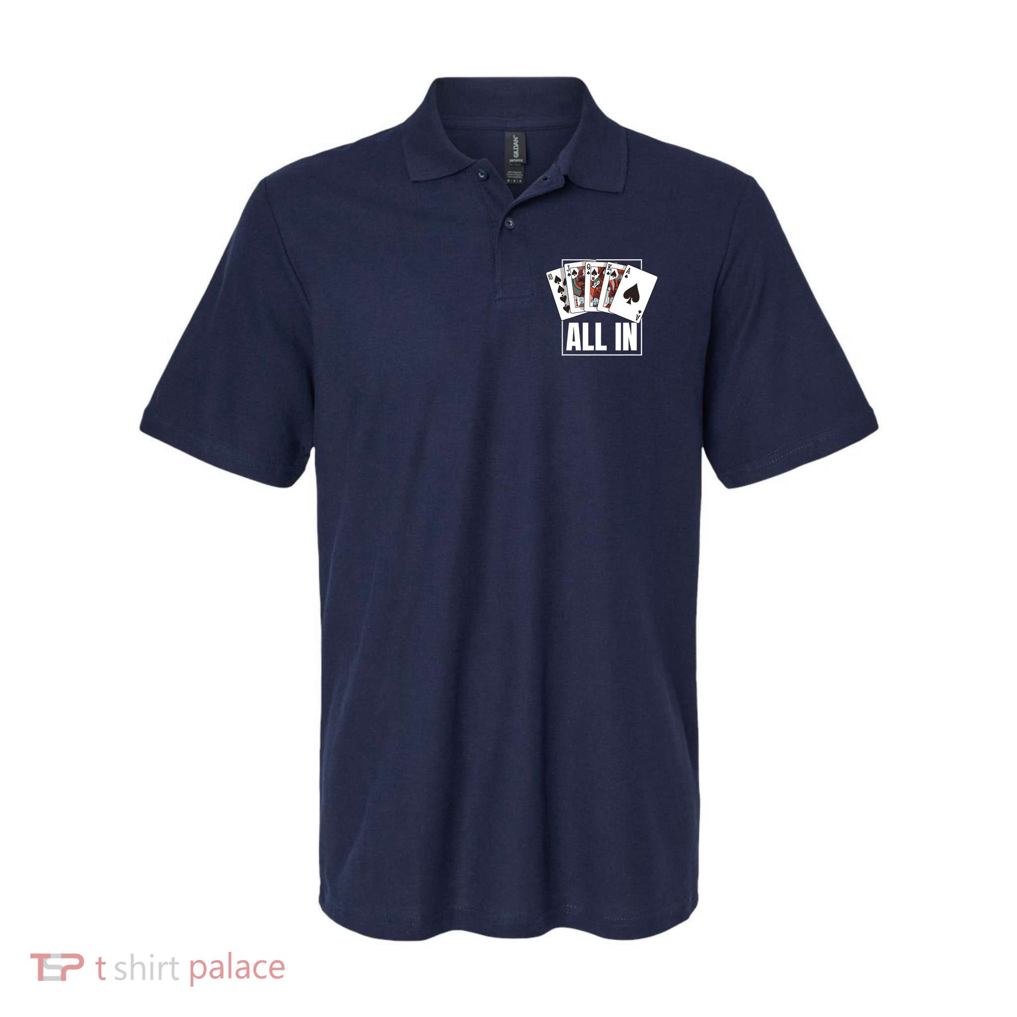 Poker Shirt Royal Flush All In Poker Player Texas Holdem Polo