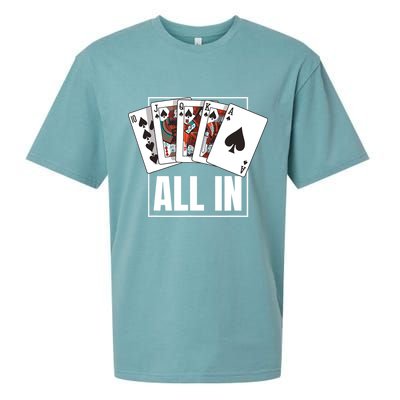 Poker Shirt Royal Flush All In Poker Player Texas Holdem Sueded Cloud Jersey T-Shirt