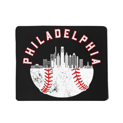 Philadelphia Skyline Retro P.H.I.L.L.Y Cityscape Mousepad