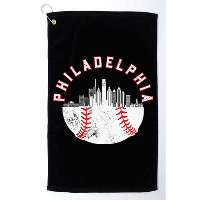 Philadelphia Skyline Retro P.H.I.L.L.Y Cityscape Platinum Collection Golf Towel