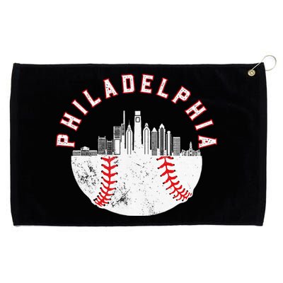 Philadelphia Skyline Retro P.H.I.L.L.Y Cityscape Grommeted Golf Towel