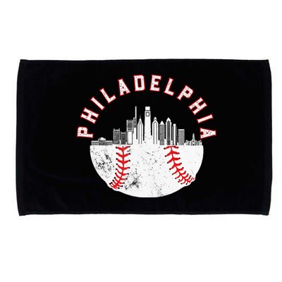 Philadelphia Skyline Retro P.H.I.L.L.Y Cityscape Microfiber Hand Towel