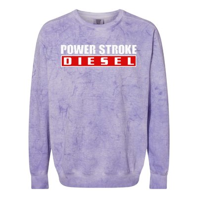 Power Stroke Roll Coal Turbo Diesels Powers Diesel Mechanic Colorblast Crewneck Sweatshirt