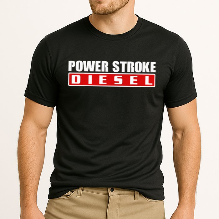 Power Stroke Roll Coal Turbo Diesels Powers Diesel Mechanic Performance Shirt