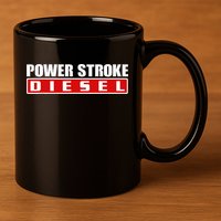Power Stroke Roll Coal Turbo Diesels Powers Diesel Mechanic 11oz C Handle Ceramic Mug