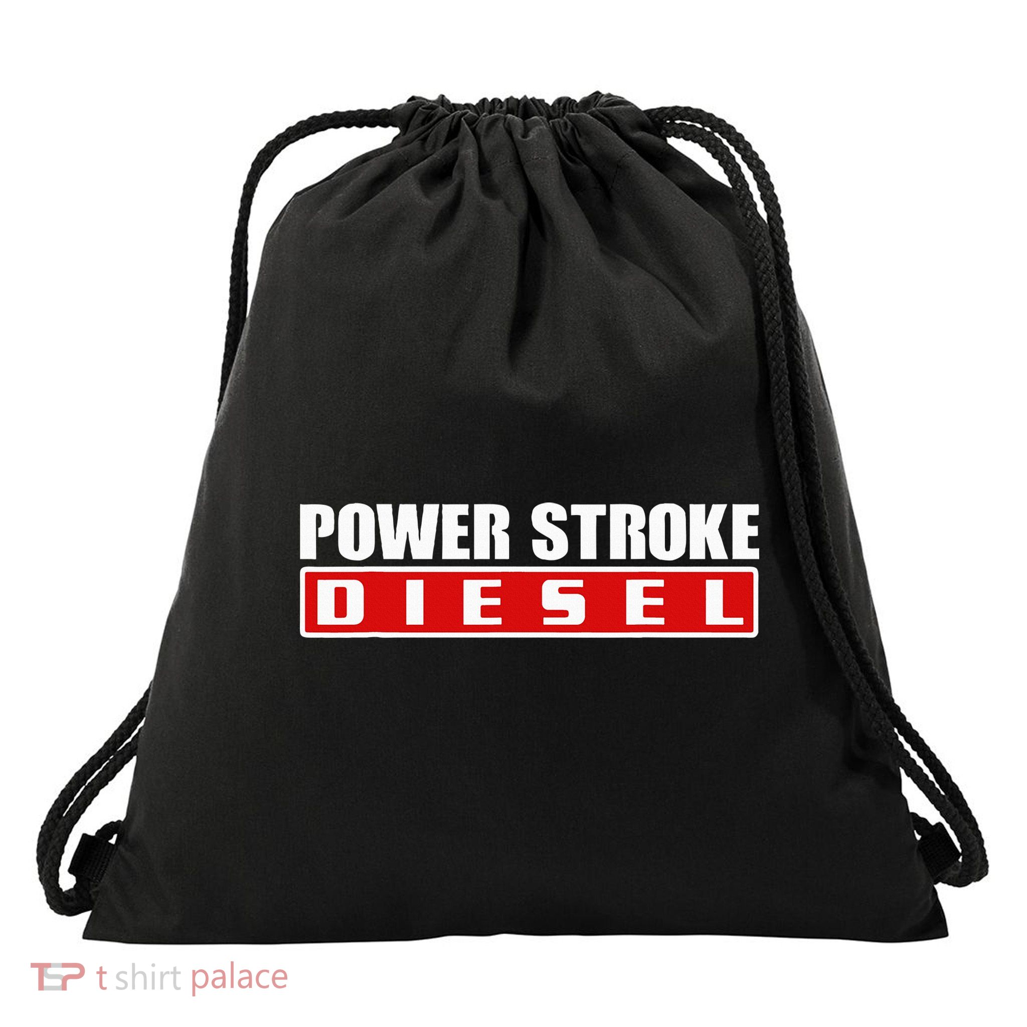 Power Stroke Roll Coal Turbo Diesels Powers Diesel Mechanic Drawstring Bag