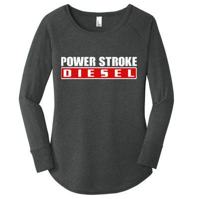 Power Stroke Roll Coal Turbo Diesels Powers Diesel Mechanic Women's Perfect Tri Tunic Long Sleeve Shirt