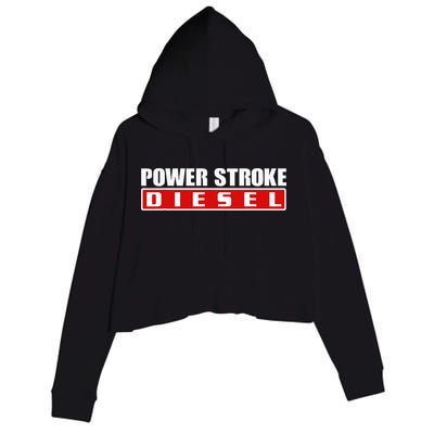 Power Stroke Roll Coal Turbo Diesels Powers Diesel Mechanic Crop Fleece Hoodie