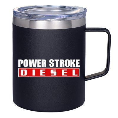 Power Stroke Roll Coal Turbo Diesels Powers Diesel Mechanic 12oz Stainless Steel Coffee Mug