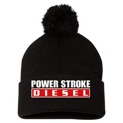 Power Stroke Roll Coal Turbo Diesels Powers Diesel Mechanic Pom Pom 12in Knit Beanie