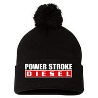 Power Stroke Roll Coal Turbo Diesels Powers Diesel Mechanic Pom Pom 12in Knit Beanie