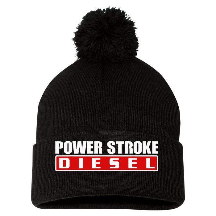 Power Stroke Roll Coal Turbo Diesels Powers Diesel Mechanic Pom Pom 12in Knit Beanie
