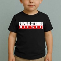 Power Stroke Roll Coal Turbo Diesels Powers Diesel Mechanic Toddler T-Shirt