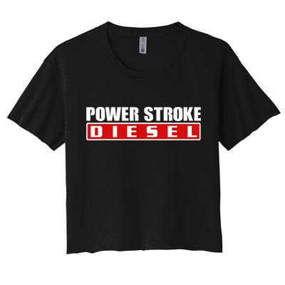 Power Stroke Roll Coal Turbo Diesels Powers Diesel Mechanic Crop Top