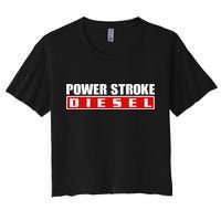 Power Stroke Roll Coal Turbo Diesels Powers Diesel Mechanic Crop Top