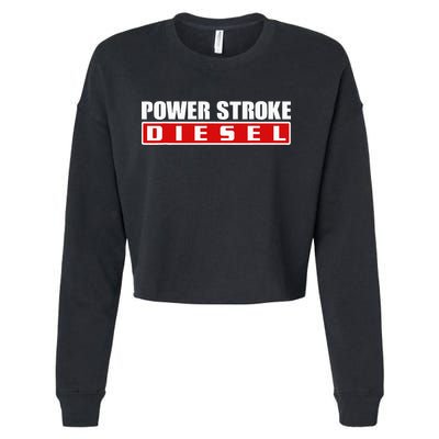 Power Stroke Roll Coal Turbo Diesels Powers Diesel Mechanic Cropped Pullover Crew