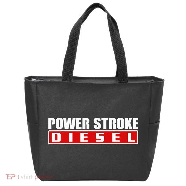 Power Stroke Roll Coal Turbo Diesels Powers Diesel Mechanic Zip Tote Bag