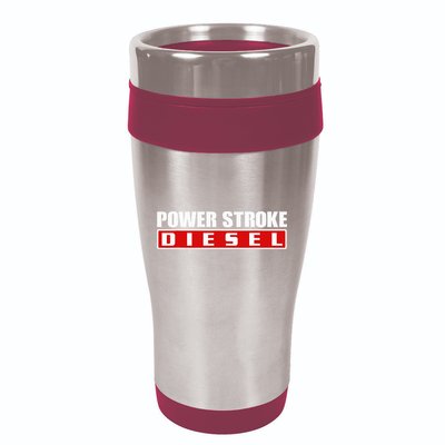 Power Stroke Roll Coal Turbo Diesels Powers Diesel Mechanic 16oz Travel Tumbler