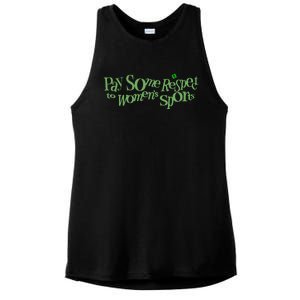 Pay Some Respect To Women Sports Ladies PosiCharge Tri-Blend Wicking Tank