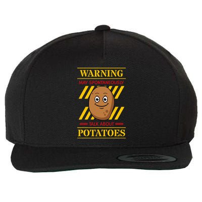 Potato Spud Root Vegetable Tater Vegan Lover Keto Gift Idea Wool Snapback Cap