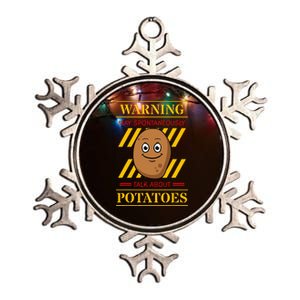 Potato Spud Root Vegetable Tater Vegan Lover Keto Gift Idea Metallic Star Ornament