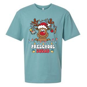 Preschool Squad Reindeer Christmas For Teacher & Students Sueded Cloud Jersey T-Shirt