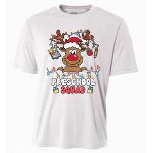 Preschool Squad Reindeer Christmas For Teacher & Students Cooling Performance Crew T-Shirt