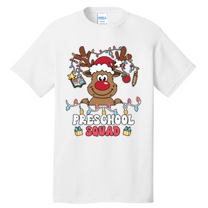 Preschool Squad Reindeer Christmas For Teacher & Students Tall T-Shirt