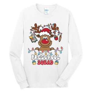 Preschool Squad Reindeer Christmas For Teacher & Students Tall Long Sleeve T-Shirt