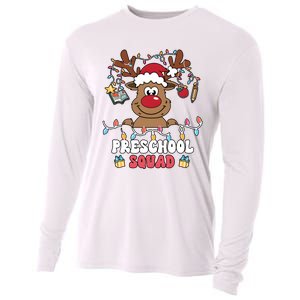 Preschool Squad Reindeer Christmas For Teacher & Students Cooling Performance Long Sleeve Crew