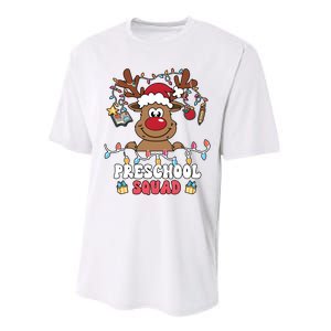 Preschool Squad Reindeer Christmas For Teacher & Students Performance Sprint T-Shirt