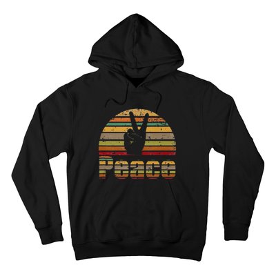 Peace Sign Retro Love 60s 70s Hippie Gift Hoodie